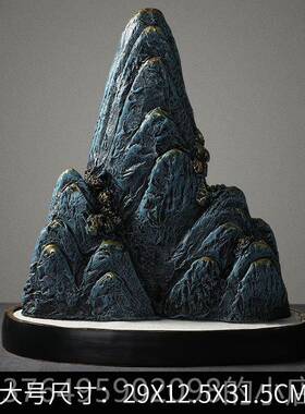 新款假山摆家居客厅式办公室玄件关装饰景品电视柜山石盆招财新中