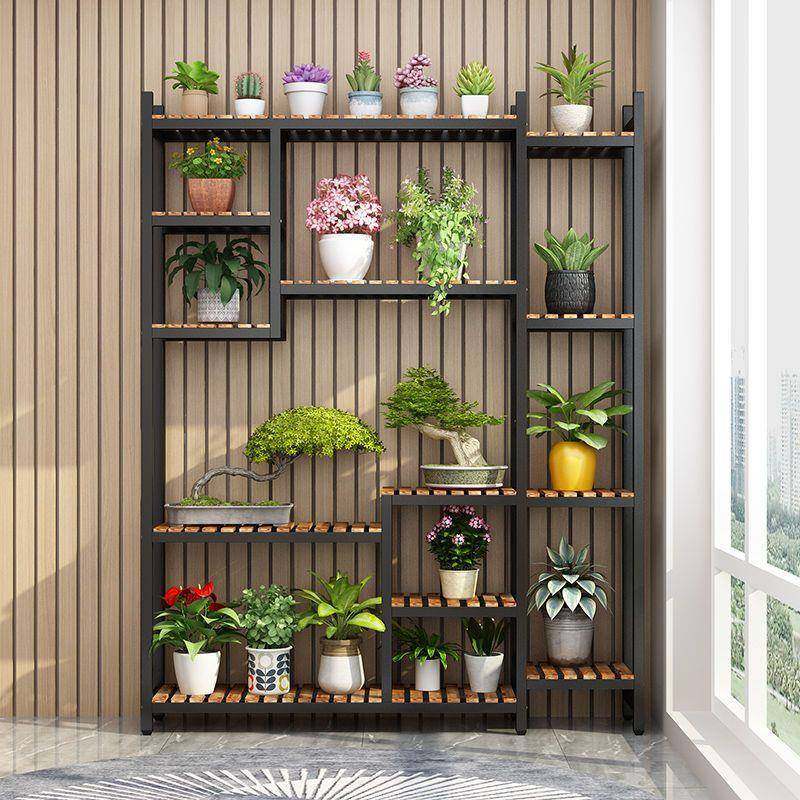 花架木实铁外阳台室架多层花店展示架落地式多肉室内家HWK用艺置,淘宝优惠券,粉丝福利购,淘宝优惠卷