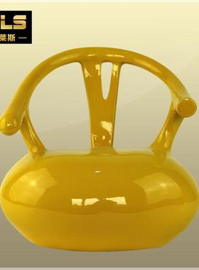 树脂现代简约南瓜沙发摆件 商务工艺礼品 办公室装饰品