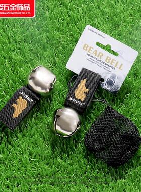 千姿新款织带熊铃铛登山野营配件熊铃铛宠物单速车挂件铁铃铛现货