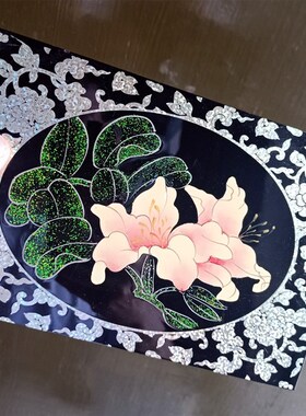 工厂直销漆艺摆件手工彩绘创意木质书桌装饰漆画梅兰竹菊推光漆器