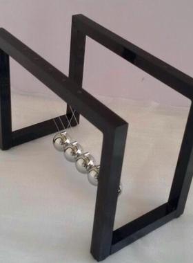 篱笆款撞球家居装饰办公摆件学生科教物理平衡牛顿摆球亚克力黑色