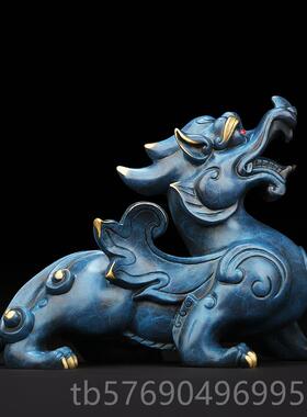 新款铜貔貅摆 覆古件家居装饰品客厅室办公玄关皮丘礼工艺品摆饰