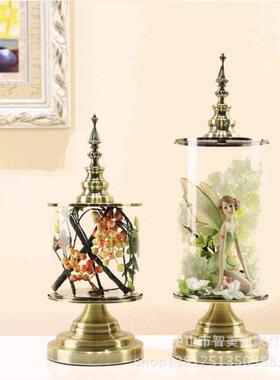 装欧式创意玻璃工艺居品透明饰摆简雅花瓶件约客厅样板房家简餐桌