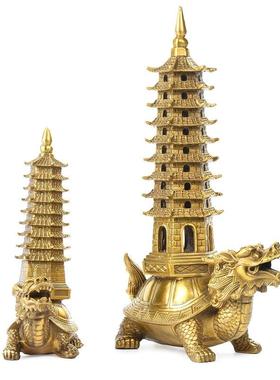 办铜龙龟摆件塔9层文OOO塔铜龙昌龟铜文昌家居公室装饰品工艺品