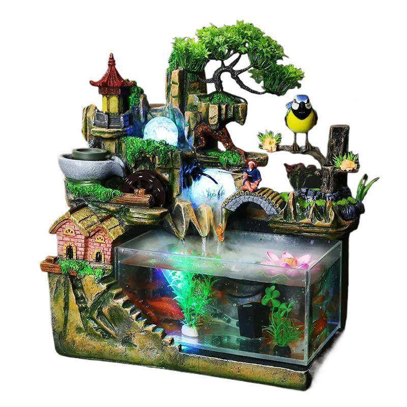 亚客克力鱼缸水族箱假流水喷泉招财摆轮件OTE厅家山用流水器鱼缸,淘宝优惠券,粉丝福利购,淘宝优惠卷