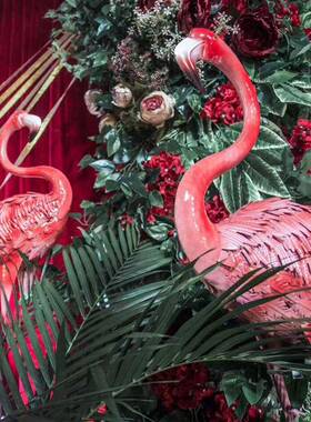 婚庆道具铁婚艺火烈鸟商摆件场橱窗陈露台花美园布置森KZY系礼装