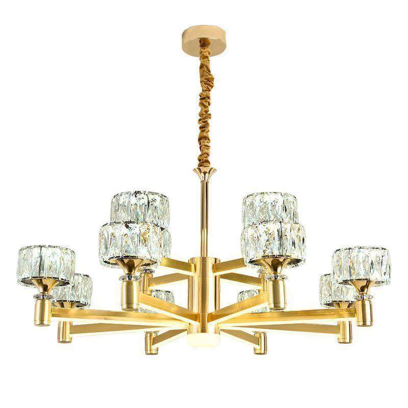 厅奢客厅灯吊灯金色水晶简约现代大气66餐灯轻灯套臂发光全屋灯具,淘宝优惠券,粉丝福利购,淘宝优惠卷