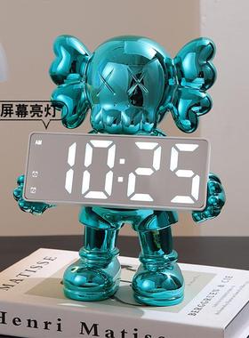 创意瓦斯智卡能电子时钟摆式XL170颜钟表摆放式桌台面学生闹钟高