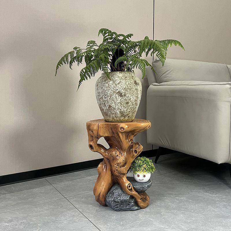 假山流水喷泉花摆件木雕树脂工仿艺根品底座QFR架盆景置物架装饰,淘宝优惠券,粉丝福利购,淘宝优惠卷