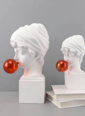 欧式轻奢房创意树脂人物雕书塑件0352样板卧室房客厅玄关家居摆工