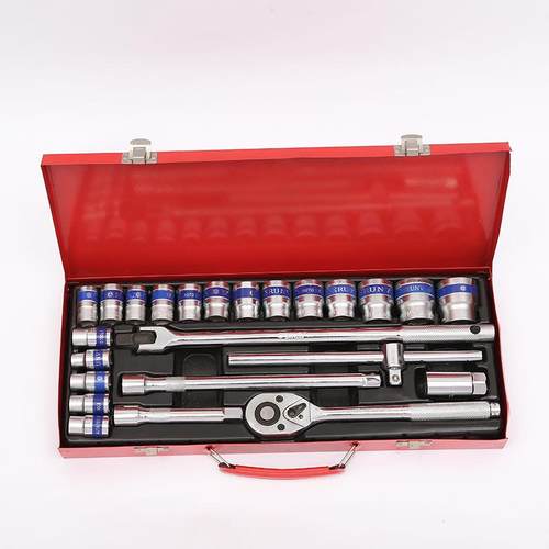 24套大飞棘加长套件组合套装汽修铁盒套筒筒组合汽ZSF修工轮具 - 图3