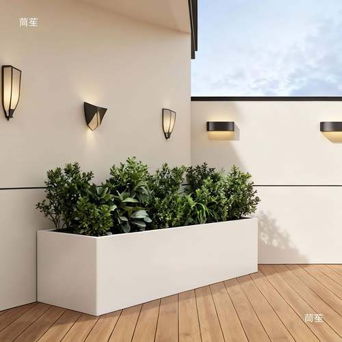 室外露天合艺锌异镀形DLA坐凳组花架护栏户外不锈钢花箱铁花槽 - 图2