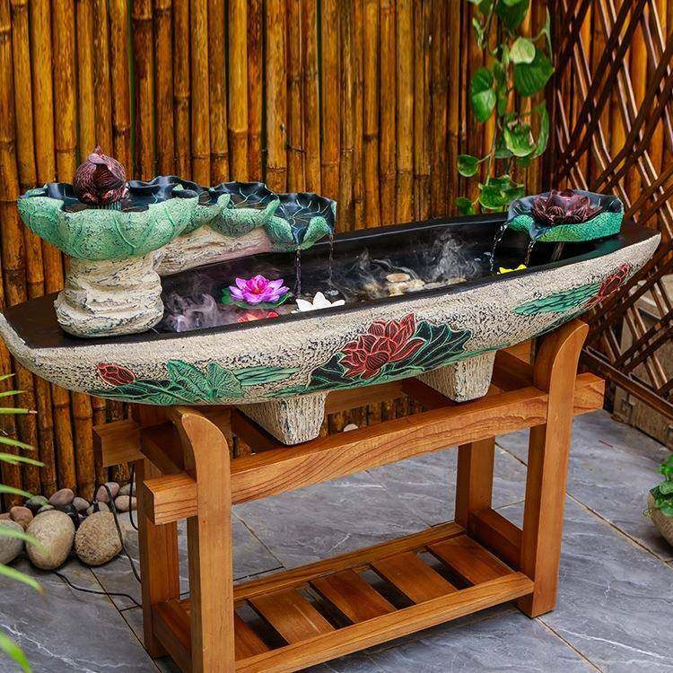 大WJS假落山流水循喷泉摆件客厅风水轮创意型加湿器开业地环水景,淘宝优惠券,粉丝福利购,淘宝优惠卷