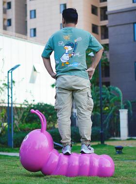 卡通毛毛虫雕塑摆件户外公园林景观大型乐园休息昆虫座椅坐凳美陈