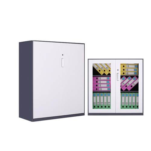 钢柜制文件柜套色皮柜铁资料柜储物柜打印机茶水柜地隔断TS09柜落 - 图3