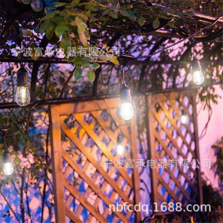 圣太诞树灯阳能灯串南美E27E26灯线工BWY矿防水线户吊露营灯外串,淘宝优惠券,粉丝福利购,淘宝优惠卷
