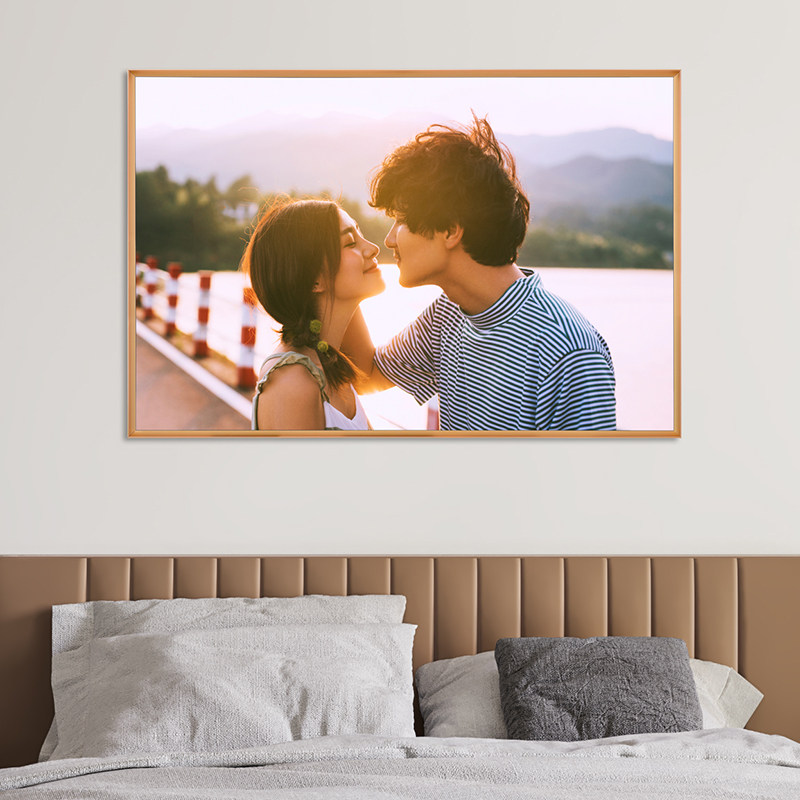 定制铝合金婚纱照放大挂墙洗照片加相片做成相框结婚照打印极简风,淘宝优惠券,粉丝福利购,淘宝优惠卷
