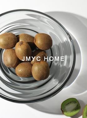 餐厅吧台桌面玻盘璃EKR客水果盘干果托售楼处样厅房装饰品茶板几