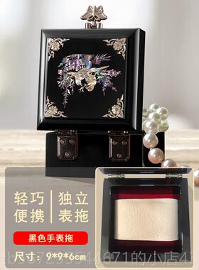 高档锦串贝首传说复古饰盒手耳钉玉核镯戒指盒子结婚礼物文玩桃收