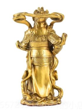 高档全铜关公韦关帝韦驮陀工像伽蓝珈蓝菩萨佛像家用装饰艺品佛中