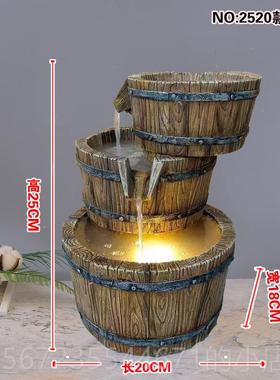 高档流扬梦假山水喷泉摆件鱼池公室微观茶桌办面盆景景朋友送礼品