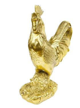 兴旺铜器纯铜铜鸡摆件生肖鸡元宝鸡家居工艺品铜鸡摆件