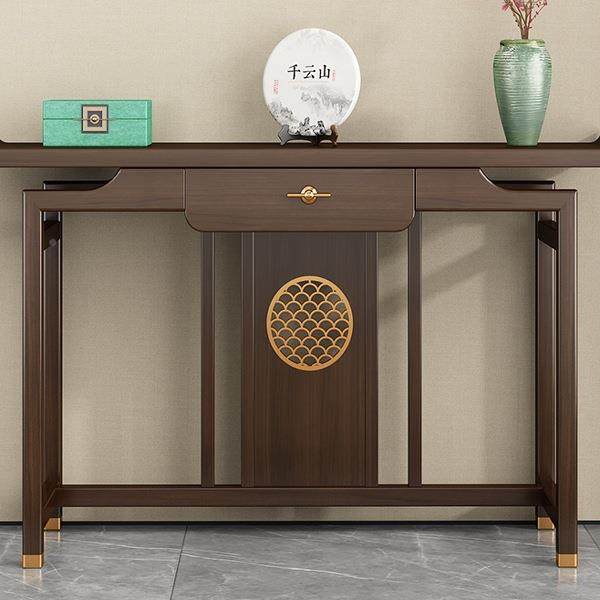 桌新中式玄关实木中供桌条案进式门入户玄关简约供UWH轻台奢玄关,淘宝优惠券,粉丝福利购,淘宝优惠卷