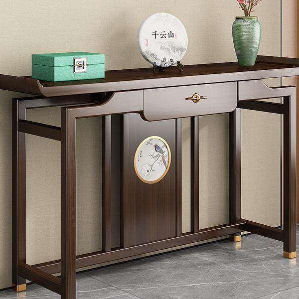 桌新中式玄关实木中供桌条案进式门入户玄关简约供UWH轻台奢玄关,淘宝优惠券,粉丝福利购,淘宝优惠卷