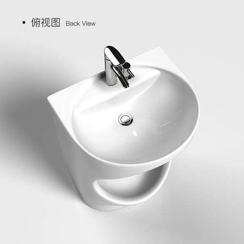 家用洗手洗脚一柱盆用级加823厚加深升省空两间体成型新款浴室卫 - 图1