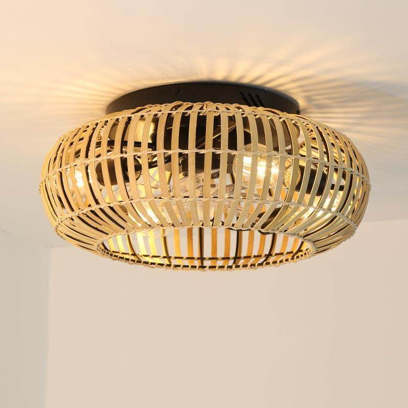 卧室吸顶灯998编织藤条编绳吊扇书美式竹复古餐厅客厅房灯吊扇灯,淘宝优惠券,粉丝福利购,淘宝优惠卷