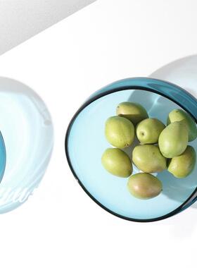 简约现代水吧果盘干盘果盆客厅茶几餐桌台柜托装WUP饰品几软何形