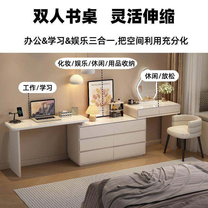 20一5新新款中式风梳妆台大斗柜电脑桌体2DDG梳妆台奶油风卧室梳,淘宝优惠券,粉丝福利购,淘宝优惠卷