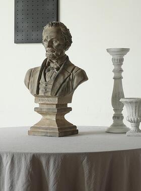 仿石膏头像半身像摆件素描美术写生模具教具雕塑酒店门店装饰品