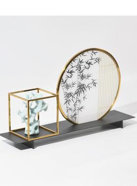 中室式竹叶亚克力屏风配饰摆ES-A6049件板房新售楼处茶客厅玄关样