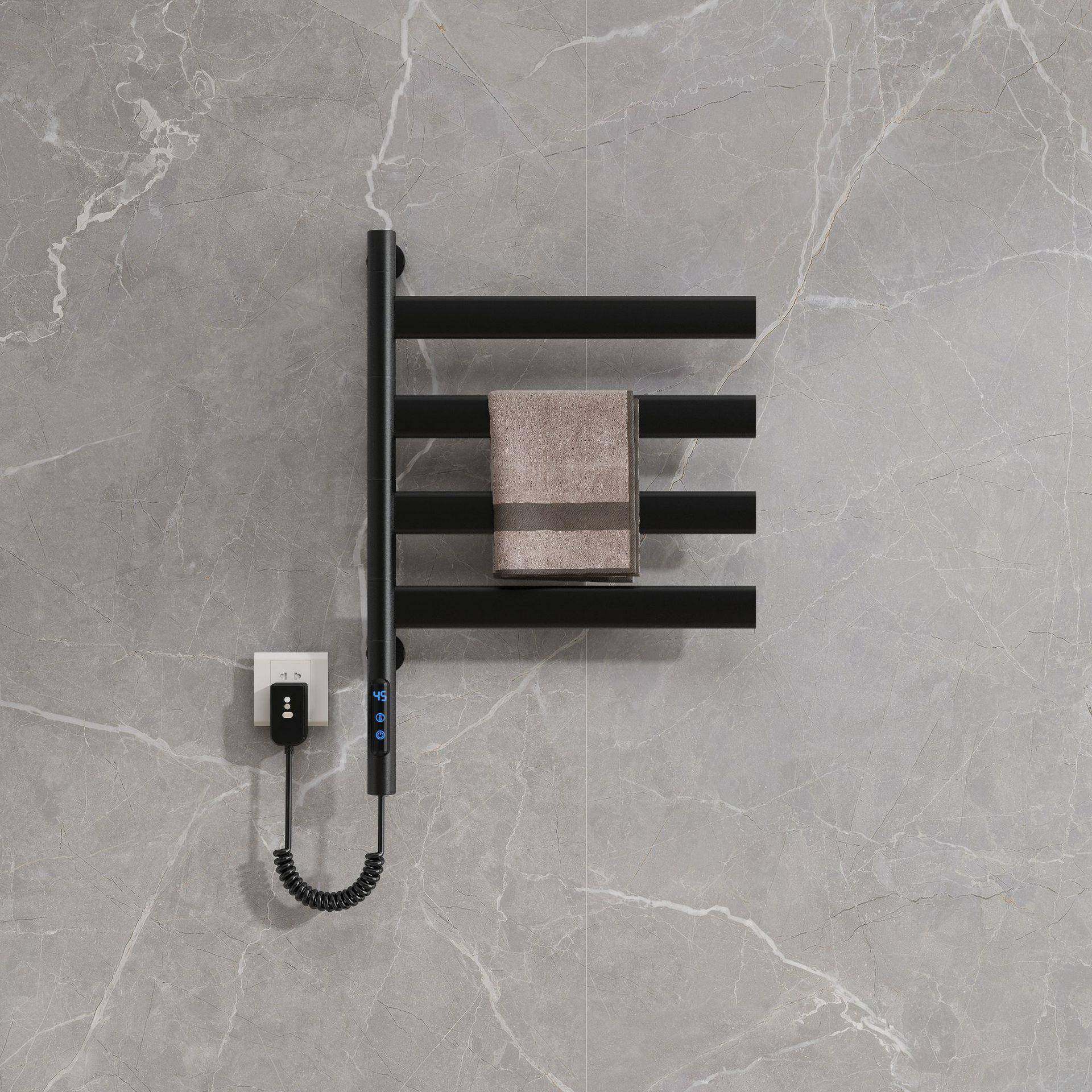 太空铝电热毛巾架智能家居碳纤维加热浴室可旋转不锈钢浴巾架,淘宝优惠券,粉丝福利购,淘宝优惠卷