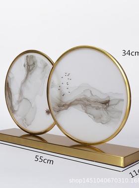 新中样房间柜摆件现代式电视家居摆设办公室桌板客厅玄关软装ALD