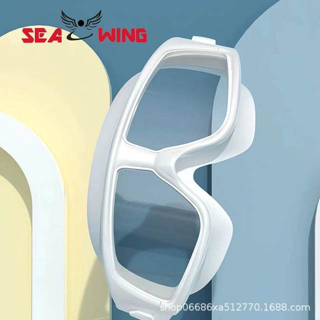 Large frame swimming goggles waterproof anti-fog colorful high definition large adult myopia glasses swimming supplies diving goggles set equipment