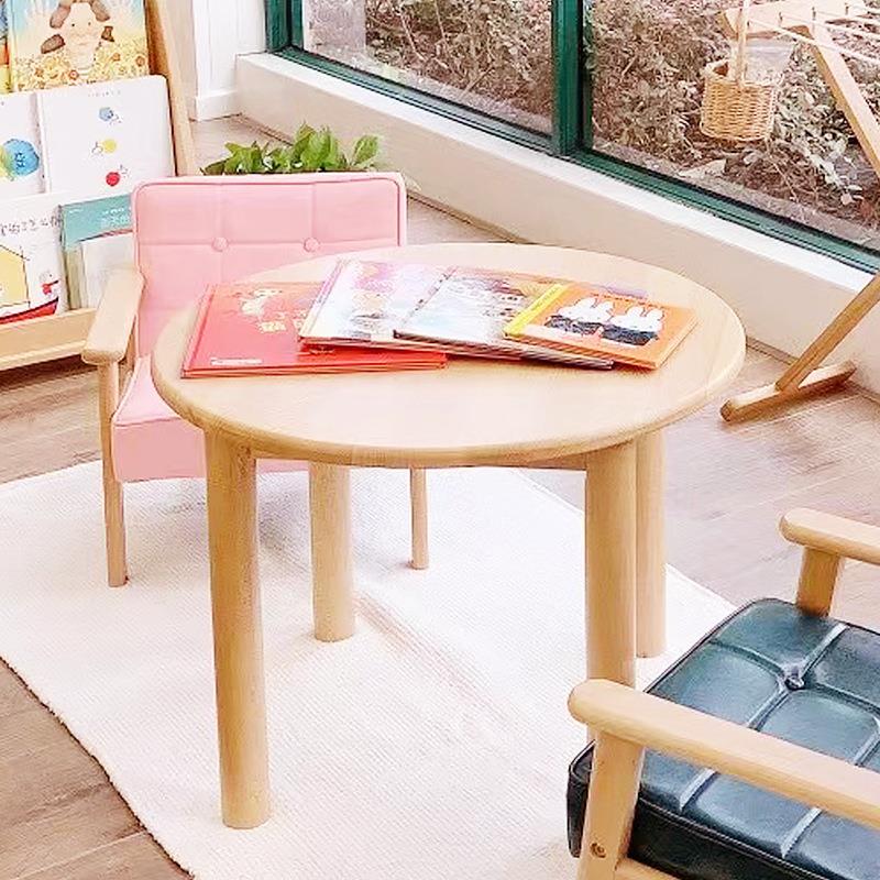 Kindergarten table beech children's table and chair set childcare early education desk and chair lift baby desk toy table