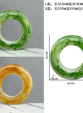 刺身装饰玉圆环海鲜姿造菜品装饰背景饰品创意几何盘饰料理装饰摆