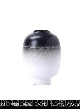 高档现代约的新花中装式渐变陶瓷花瓶插装简饰客厅入口插花饰
