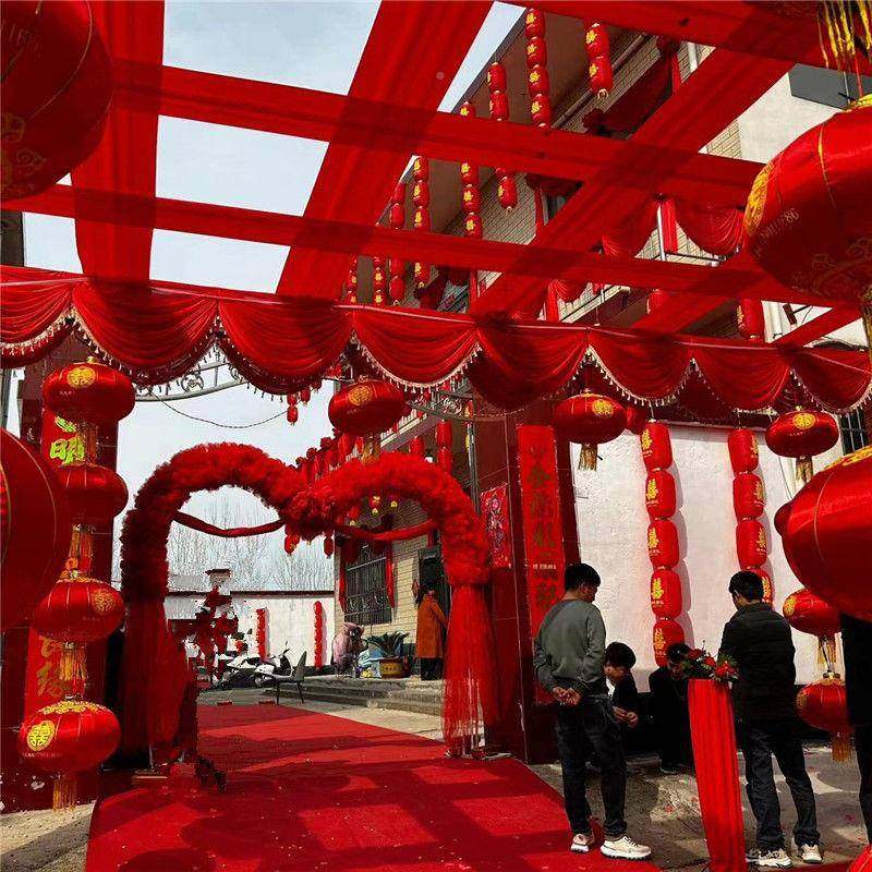 婚庆幔头红色纱幔背景波帘走头62160Z92廊置楼梯扶手装浪饰布丝绒,淘宝优惠券,粉丝福利购,淘宝优惠卷