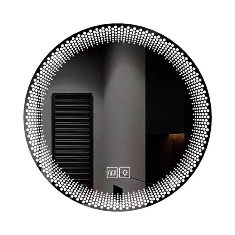 BIJ用现货雾简约圆形浴室镜壁挂LED灯三色墙光防镜子家挂卧室化妆,淘宝优惠券,粉丝福利购,淘宝优惠卷