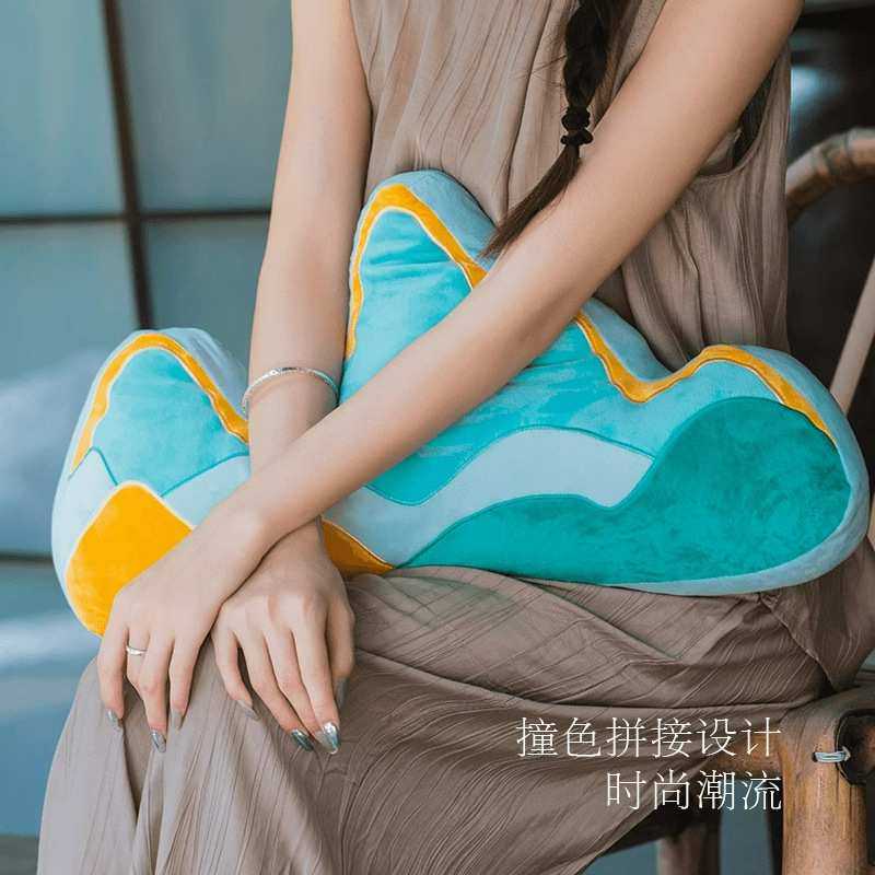 新中式靠山创意抱枕客厅沙发办公室椅子腰异形艺术座椅护腰靠垫,淘宝优惠券,粉丝福利购,淘宝优惠卷