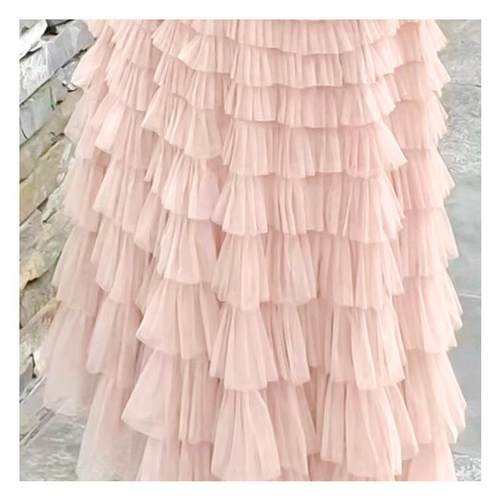 蛋糕半身裙网纱裁片 a45网眼布 无弹蓬蓬公主裙面料 - 图3