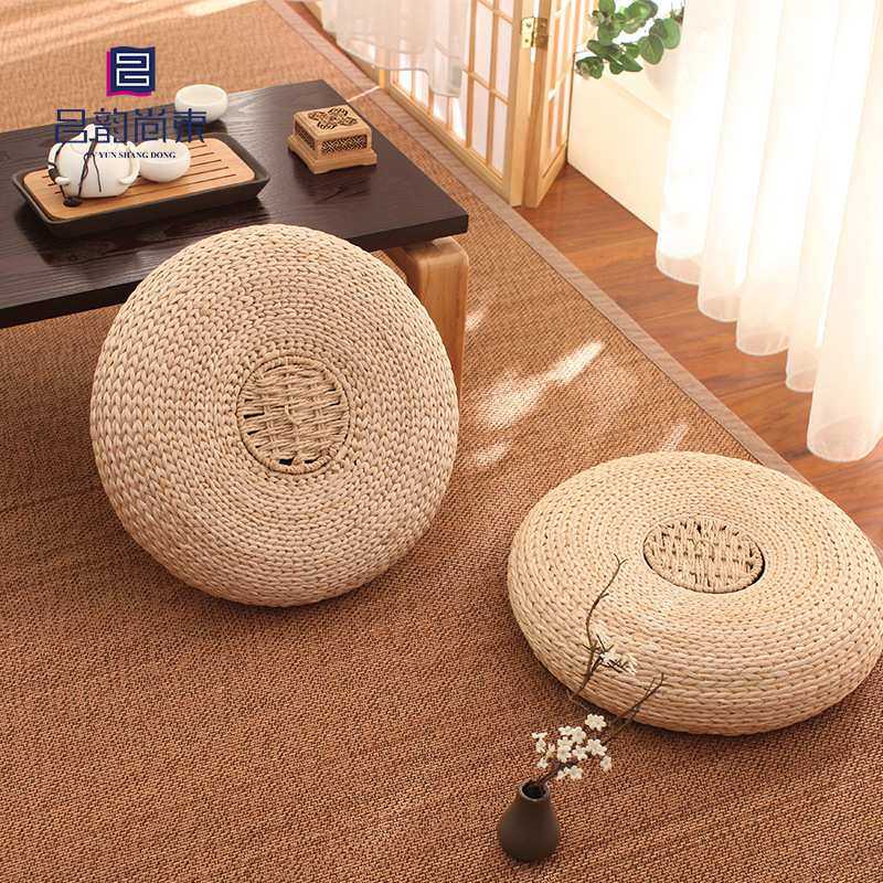 草编蒲团手编家居坐垫榻榻米打坐禅修屁垫日式飘窗垫美臀透气坐垫,淘宝优惠券,粉丝福利购,淘宝优惠卷