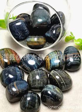公斤价蓝虎虎睛石石子裸石MSQ潢鸽蛋形装饰摆件装石