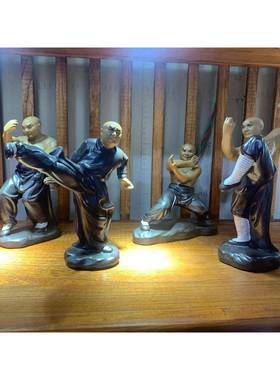 ≈李小龙F7595TJ5花园户外摆件装功夫盆景盆栽华饰搭术配中武武僧