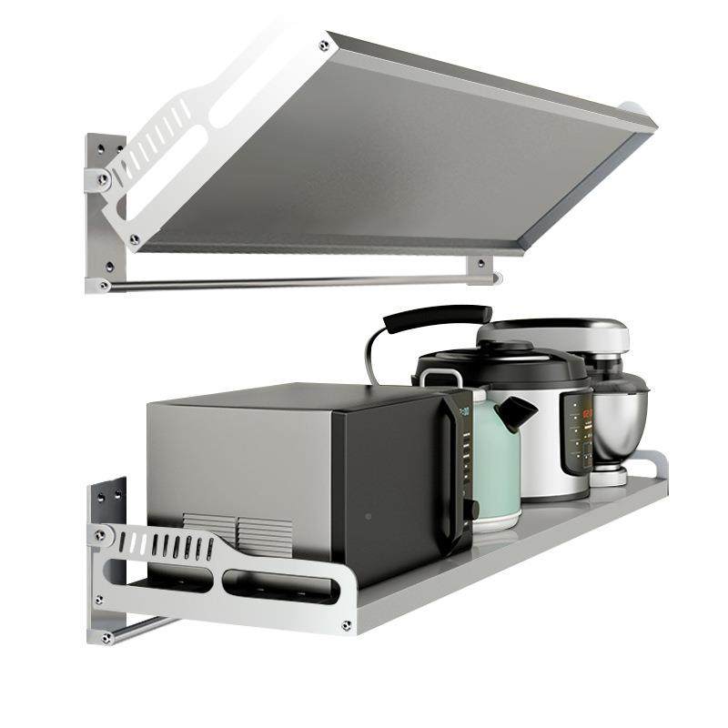 不锈收钢厨房置架物微板波JH8888炉烤箱架子免打孔墙上折叠纳一字,淘宝优惠券,粉丝福利购,淘宝优惠卷