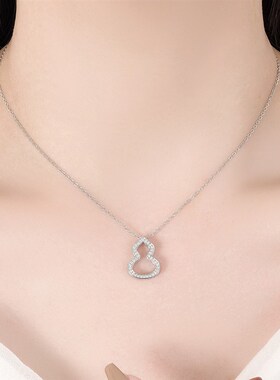 新款时尚气质福禄葫芦项链女复古中国风锁骨链时尚气质中式项饰